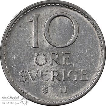 سکه 10 اوره 1973 گوستاو ششم - MS61 - سوئد