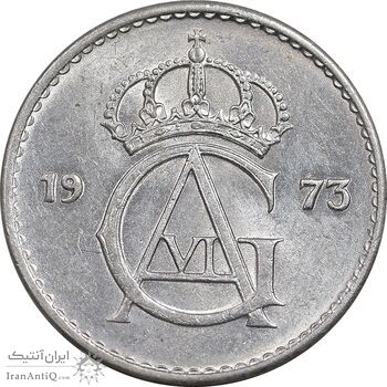 سکه 10 اوره 1973 گوستاو ششم - MS61 - سوئد