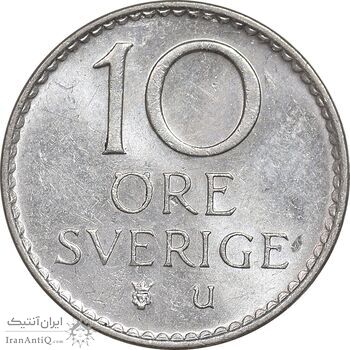 سکه 10 اوره 1973 گوستاو ششم - MS61 - سوئد