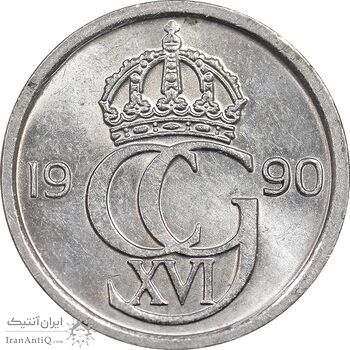 سکه 10 اوره 1990 کارل شانزدهم گوستاو - MS61 - سوئد