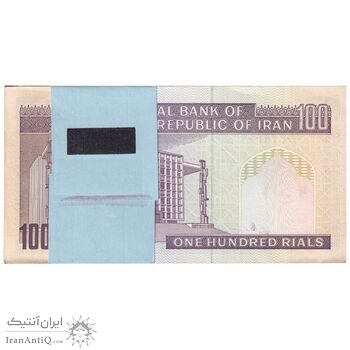 بسته اسکناس 100 ریال (نمازی - نوربخش) فیلیگران امام - شماره بزرگ - UNC - جمهوری اسلامی