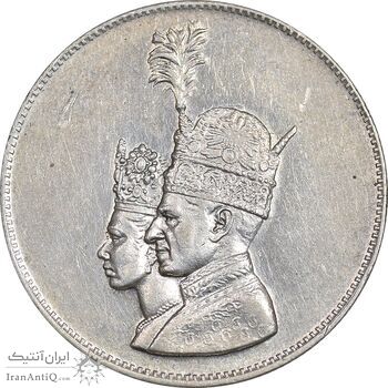 مدال نقره جشن تاجگذاری 1346 - EF - محمد رضا شاه