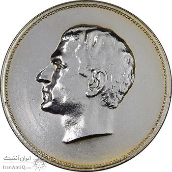 مدال برنز بیست و پنجمین سال سلطنت 1344 - EF - محمدرضا شاه