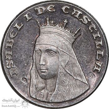 مدال ایزابل یکم ملکه کاستیا - PF55 - اسپانیا