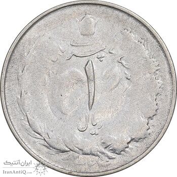 سکه 1 ریال 1324 نقره - VF35 - محمد رضا شاه