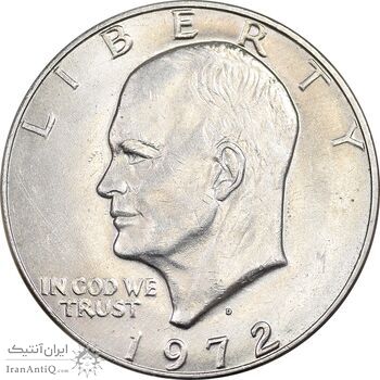 سکه یک دلار 1972D آیزنهاور - AU58 - آمریکا