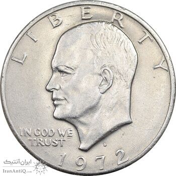 سکه یک دلار 1972D آیزنهاور - EF45 - آمریکا