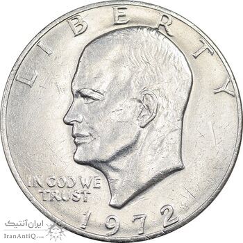 سکه یک دلار 1972 آیزنهاور - AU50 - آمریکا
