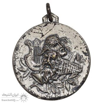 مدال آویز تئاتر - نقره ای - EF - محمد رضا شاه