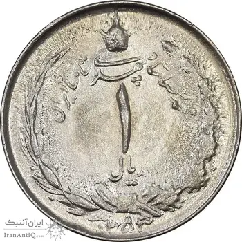 سکه 1 ریال 1353 خطی - تاریخ بزرگ - MS61 - محمد رضا شاه