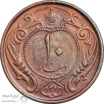 سکه 10 دینار 1314 مس - EF45 - رضا شاه