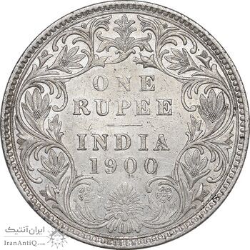 سکه 1 روپیه 1900 ویکتوریا - AU55 - هند