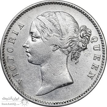 سکه 1 روپیه 1840 ویکتوریا - EF - cleaned - هند