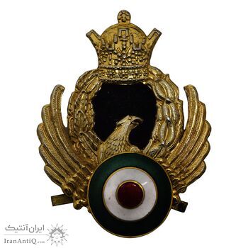 نشان کلاه نیروی هوایی ارتش ایران - طلایی - AU - محمد رضا شاه