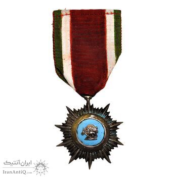 نشان نقره علمی - EF - رضا شاه