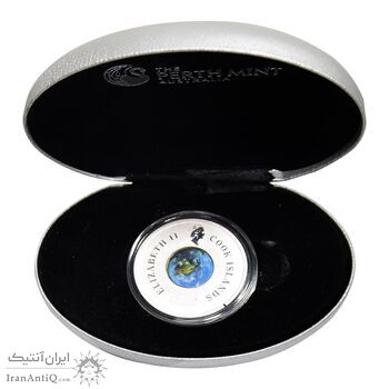 مدال 1 دلار پنجاهمین سالگرد اسپوتنیک 2007 - الیزابت دوم- PF64 - جزایر کوک