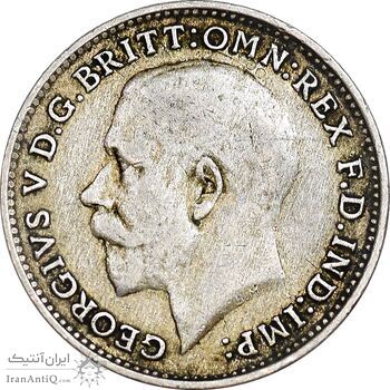 سکه 3 پنس 1921 جرج پنجم - EF40 - انگلستان