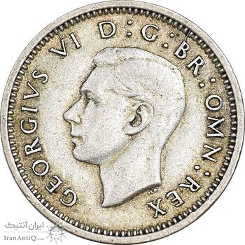 سکه 3 پنس 1941 جرج ششم - AU50 - انگلستان