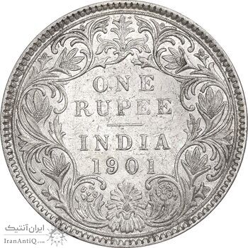 سکه 1 روپیه 1901 ویکتوریا - AU53 - هند