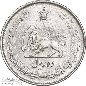 سکه 10 ریال 1324 - MS63 - محمد رضا شاه