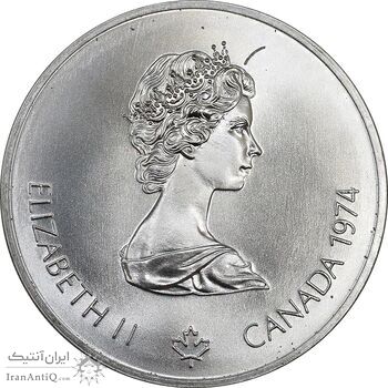 سکه 5 دلار 1976 یادبود المپیک مونترال - با پلمپ - MS69 - الیزابت دوم - کانادا