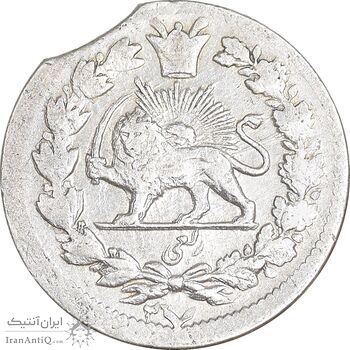 سکه ربعی 1307 - پولک ناقص - EF40 - ناصرالدین شاه