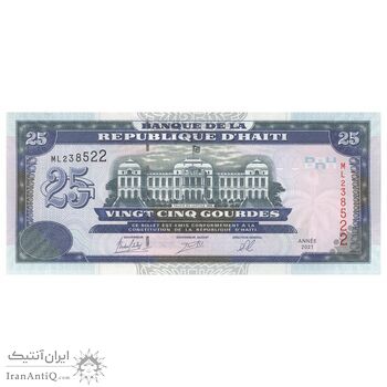 اسکناس 25 گورد 2021 جمهوری سوم - تک - UNC64 - هائیتی