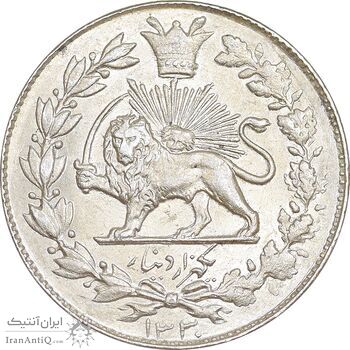 سکه 1000 دینار 1330 خطی - MS62 - احمد شاه