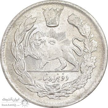 سکه 2000 دینار 1344 تصویری - MS62 - احمد شاه