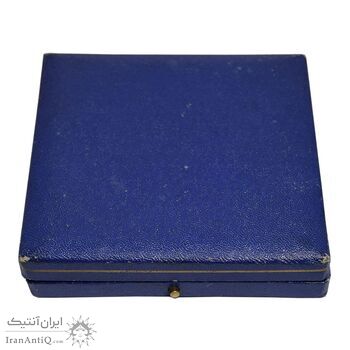 مدال یادبود مسابقات جهانی شمشیربازی تهران 1346 - با جعبه فابریک - AU - محمد رضا شاه