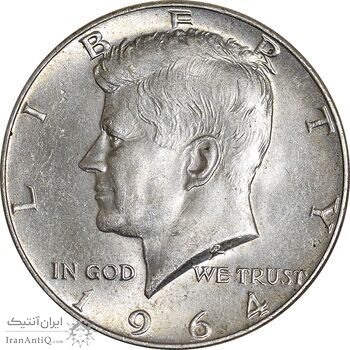 سکه نیم دلار 1964 کندی - MS64 - آمریکا