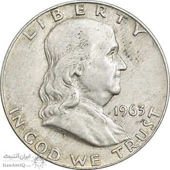 سکه نیم دلار 1963D فرانکلین - EF40 - آمریکا