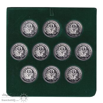 مجموعه 10 عددی یادبود مدال های دلار آمریکا - PF68 - گلدکوئست