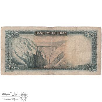 اسکناس 200 ریال سری سوم - تک - F15 - محمد رضا شاه