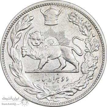 سکه 2000 دینار 1306 تصویری - ضرب هیتون - EF40 - رضا شاه