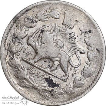 سکه 2000 دینار 1314 خطی - یک تاج - VF30 - مظفرالدین شاه