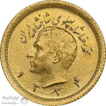 سکه طلا ربع پهلوی 1334 - MS62 - محمد رضا شاه