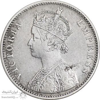 سکه 1 روپیه 1877 ویکتوریا - EF45 - هند