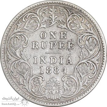 سکه 1 روپیه 1884 ویکتوریا - EF45 - هند