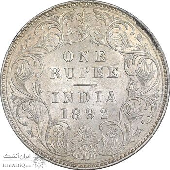 سکه 1 روپیه 1892 ویکتوریا - AU58 - هند