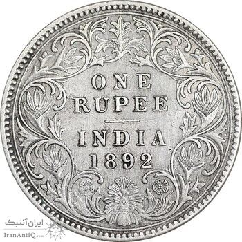 سکه 1 روپیه 1892 ویکتوریا - AU50 - هند