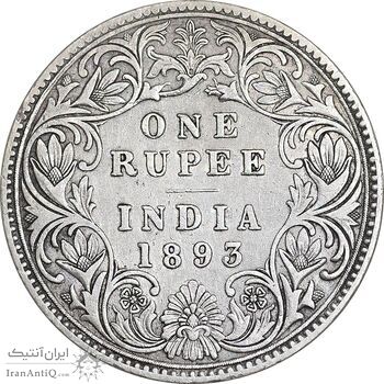 سکه 1 روپیه 1893 ویکتوریا - EF45 - هند
