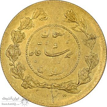 سکه طلا 5000 دینار 1343 تصویری - AU55 - احمد شاه