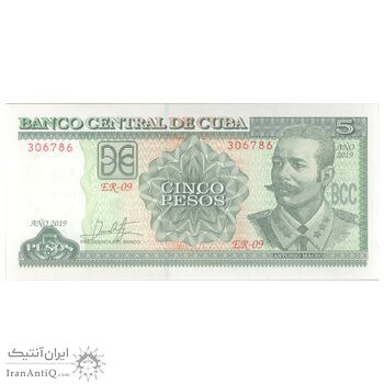 اسکناس 5 پزو 2019 جمهوری دوم - تک - UNC64 - کوبا
