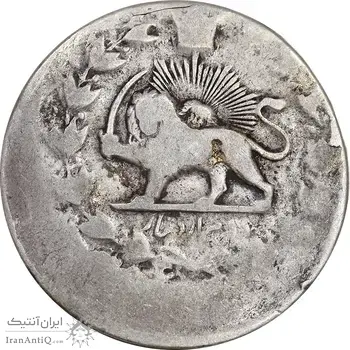 سکه 2000 دینار تاریخ نامشخص صاحبقران - ارور خارج از مرکز - VF25 - ناصرالدین شاه
