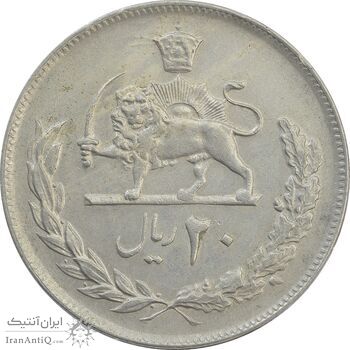 سکه 20 ریال 1352 (عددی) مکرر روی سکه - AU58 - محمد رضا شاه سکه 20 ریال 1352 (عددی) مکرر روی سکه - AU58 - محمد رضا شاه