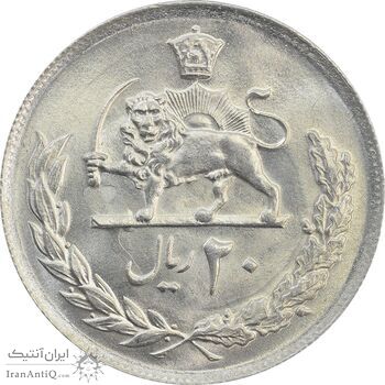 سکه 20 ریال 1357 - MS65 - محمد رضا شاه سکه 20 ریال 1357 - MS65 - محمد رضا شاه