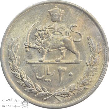 سکه 20 ریال 2535 پنجاهمین سال - MS64 - محمد رضا شاه سکه 20 ریال 2535 پنجاهمین سال - MS64 - محمد رضا شاه