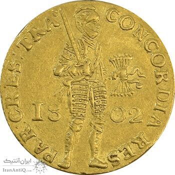 سکه طلای دوکات 1802 - EF40 - هلند