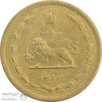 سکه 10 دینار 1316 برنز - AU58 - رضا شاه سکه 10 دینار 1316 برنز - AU58 - رضا شاه